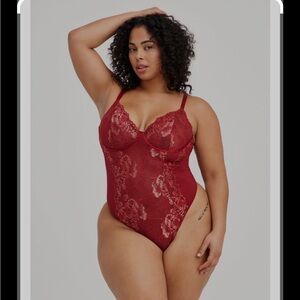 Torrid Curves NWT Bodysuit Thong  Red Sz 1